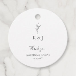 Minimalist Wedding QR Code Thank you Video Elegant Gåvor Etiketter