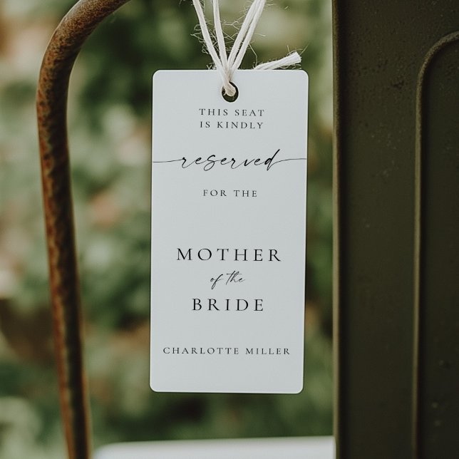 Minimalist Wedding Reserved Seating Tag Inbjudningar (Wedding Reserved Seating Tag)