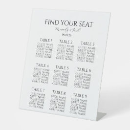 Minimalist Wedding Seating Chart | Custom Modern 