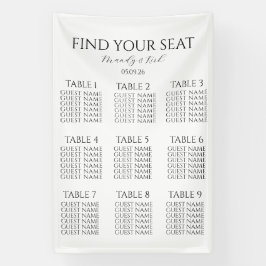 Minimalist Wedding Seating Chart | Custom Modern 