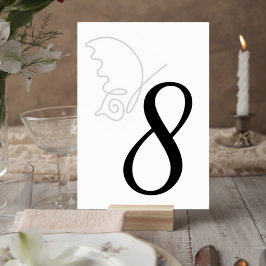 Minimalist Wedding Table Number Card Bordsnummer