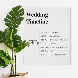 Minimalist Wedding Timeline poster Perfect Poster