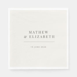 Minimalist Wedding  | Warm White Pappersservett