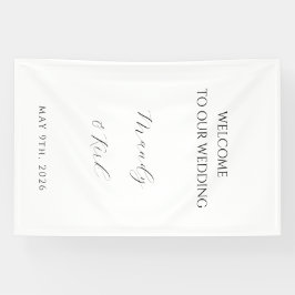 Minimalist Wedding Welcome Sign | Custom Modern 