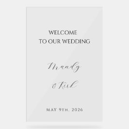 Minimalist Wedding Welcome Sign | Custom Modern 
