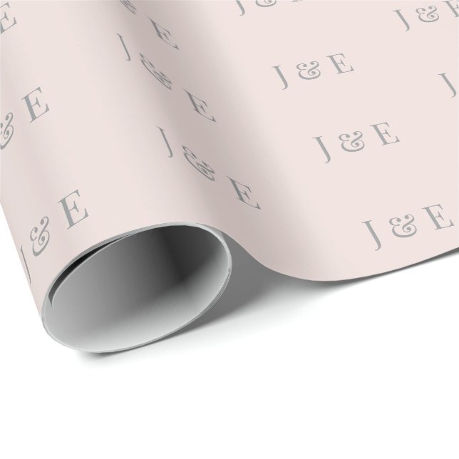 Minimalist Wedding Wrapping Paper | Warm Blush Presentpapper (Rullad Hörn)