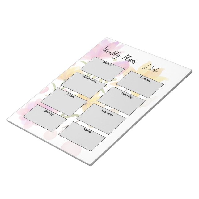 minimalist weekly plans anteckningsblock (Vinklad)