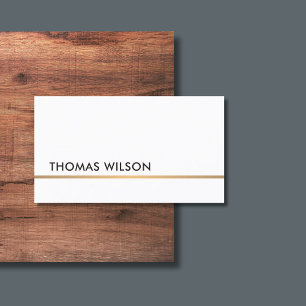 Minimalist White Copper Line Attorney Visitkort