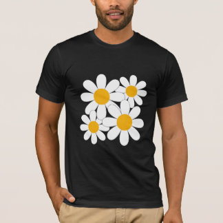 Minimalist White Daisy Flowers T Shirt