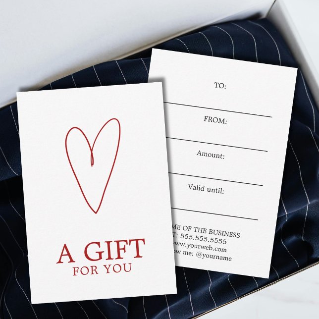 Minimalist White Red Heart Playful Warm  (Skapare uppladdad)