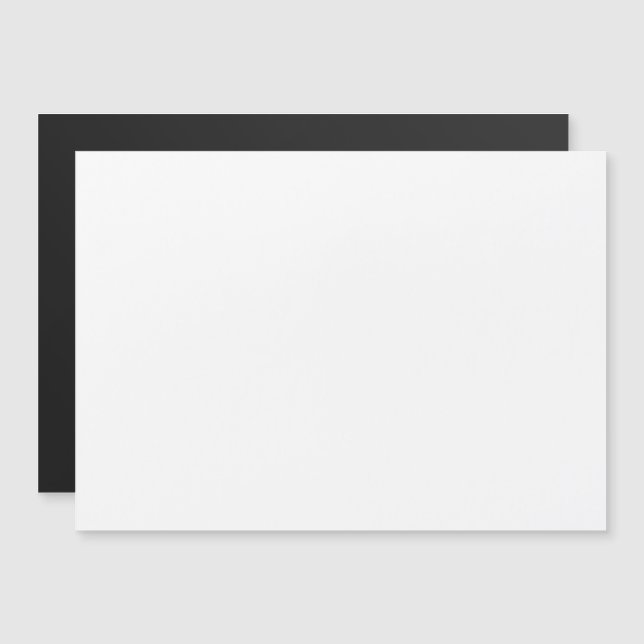 Minimalist white solid plain blank magnetic card (Fram/baksida)
