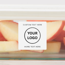 Minimalist White Square Custom Business Logo Klistermärke