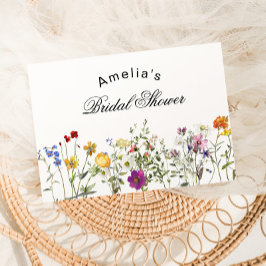 Minimalist Wildflower Bridal Shower Tack Kort