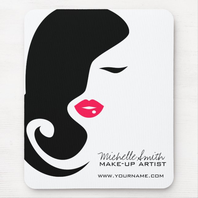 Minimalist Woman Silhouette Black Beauty Salon Musmatta (Framsidan)