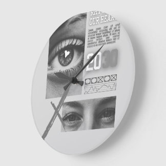 Minimalist Wood Wall Clock – 10" Stor Klocka