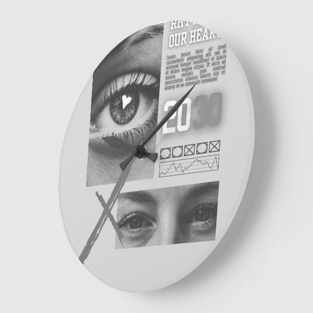 Minimalist Wood Wall Clock – 10" Stor Klocka (Vinkel)