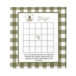 Minimalist Woodland BIngo game Anteckningsblock