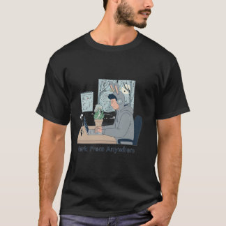 Minimalist Work From Anywhere Remote Office Illust T Shirt