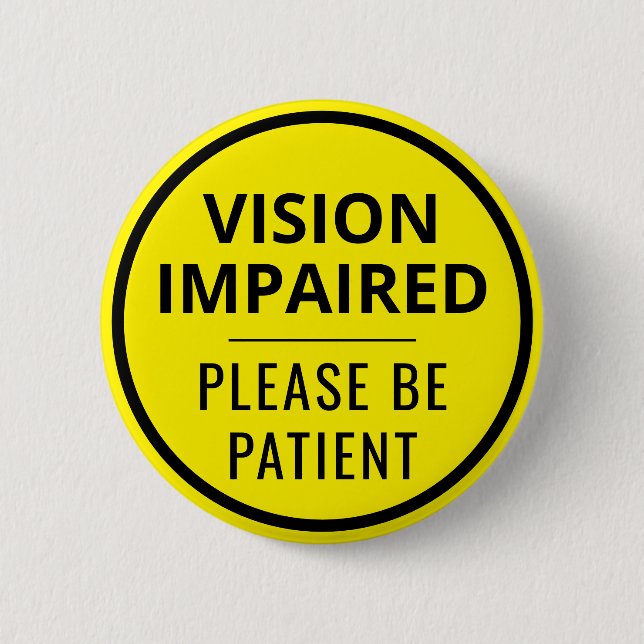 Minimalist Yellow Typography Vision Impaired Knapp (Framsida)