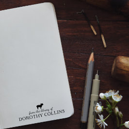 Minimalist Yorkshire Hund från Bibliotek av, Bok Stämpel