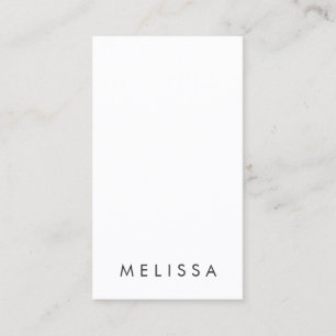 Minimalist yrkesmässig lodrät för modern vit visitkort