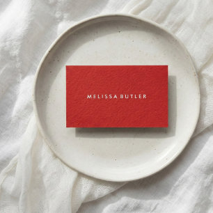 Minimalist yrkesmässigt rött visitkort