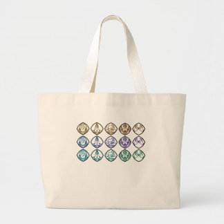 Minimalist Zen Buddhist Mudras Tote Bag Jumbo Tygkasse