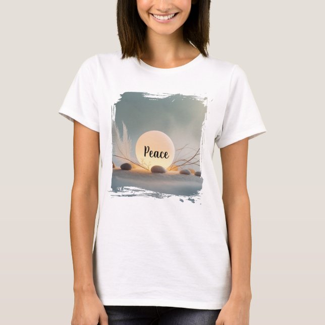 Minimalist Zen Stone Spiritual T-Shirt (Framsida)