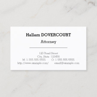 Minimalistadvokat Affärskort Visitkort