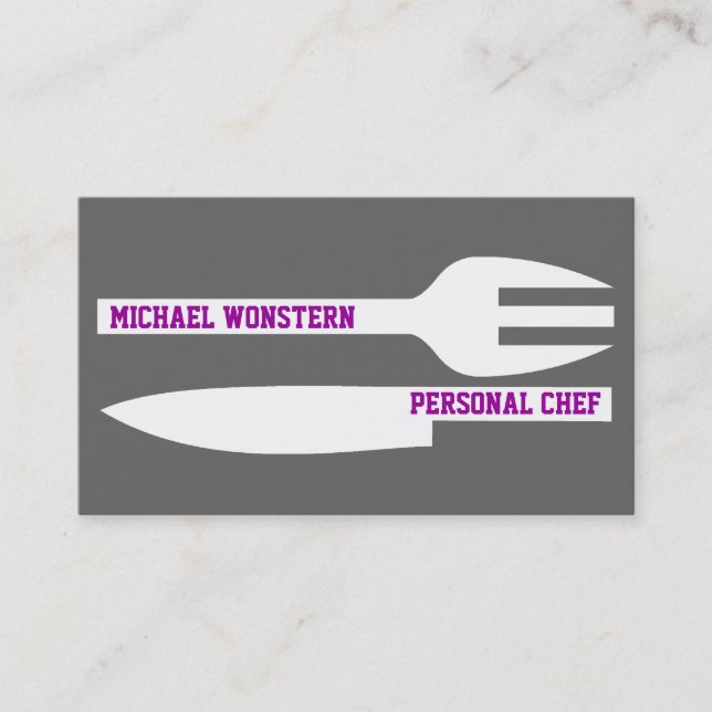 Minimalistaffärskort grått vit visitkort (Framsida)