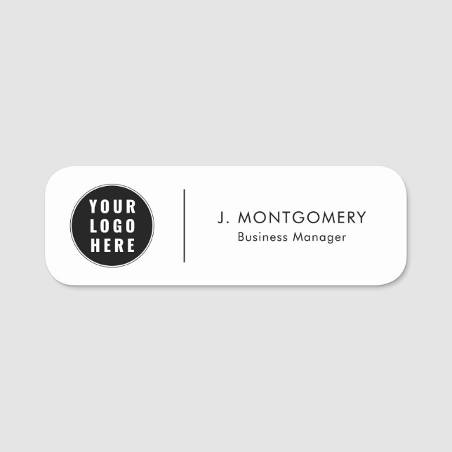 Minimalistanställda inom din affärs-Logotyp Namnbricka (Framsida)