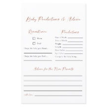 Minimalistbabyskor för förutsägelser och råd