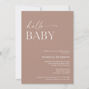 Minimalistbabyskor för hej Baby Inbjudningar