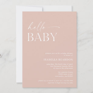 Minimalistbabyskor för hej Baby Inbjudningar