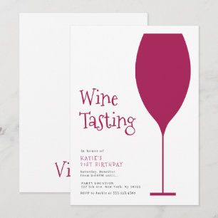 Minimalistbjudande till Vin-provsmakare Inbjudningar