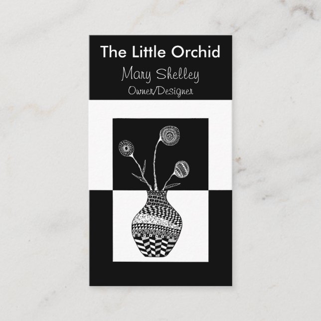 Minimalistblommor i blommigt i Vas Visitkort (Framsida)