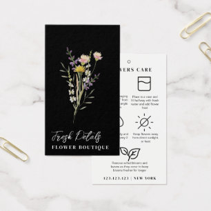 Minimalistblommor med florist-Märkre Visitkort