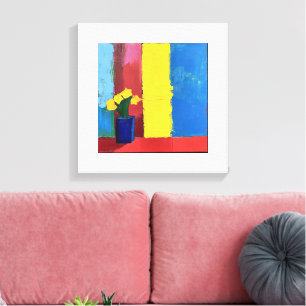 Minimalistblommor - Modern Blommigt Canvas Art