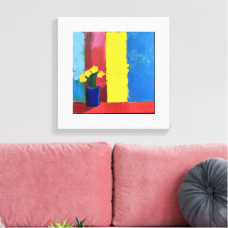 Minimalistblommor - Modern Blommigt Canvas Art
