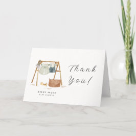Minimalistboho babykläder tack kort