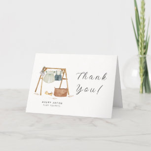 Minimalistboho babykläder tack kort
