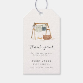 Minimalistboho Babykläder Tack Presentetikett