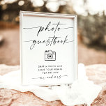 Minimalistbokssignatur för fotoutställning för Brö Poster<br><div class="desc">Denna minimalistiska Photo Guest Bok-signal har en mycket modern,  minimalistisk elegans till visningen vid bröllop eller vid speciella evenemang. Ändra enkelt *de flesta typsnitt,  teckensnitt färger och färg i bakgrunden för att matcha det unika stilen —> Klicka på knappen "Anpassa ytterligare" för att redigera!</div>