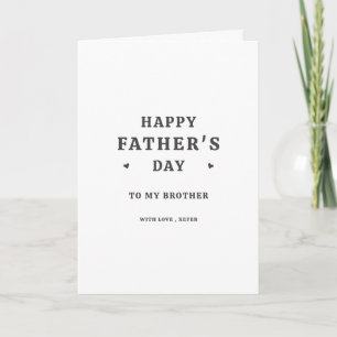 Minimalistbroder Lycklig Fars dag Kort