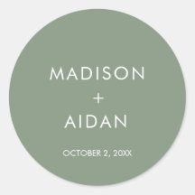 Minimalistbröllopsfavoriter för Sage Grönt