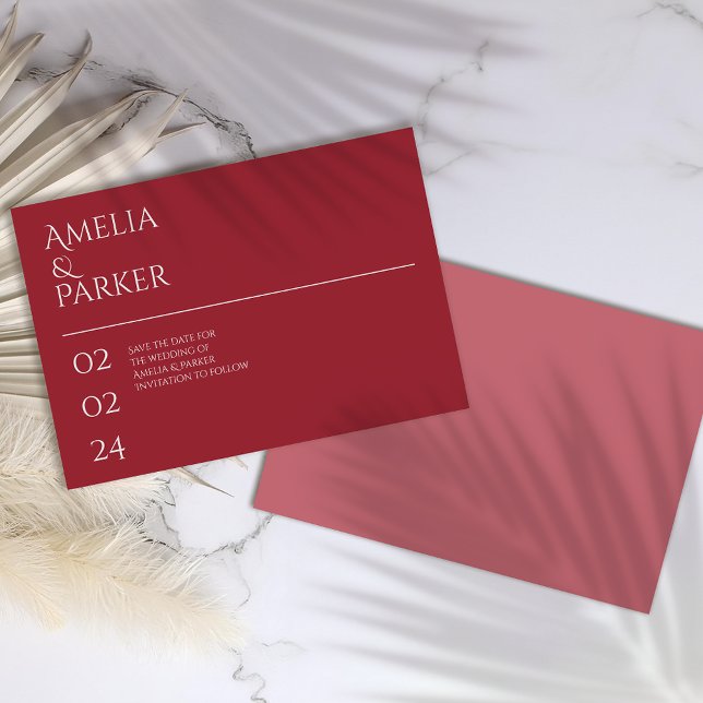 Minimalistbrott Rött Spara datum Datumet (Skapare uppladdad)