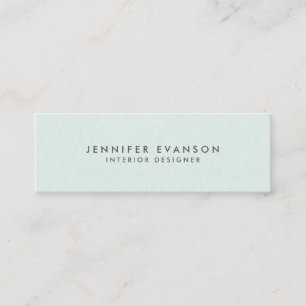Minimalistchic för Mint-Grönt för Elegant Mini Visitkort