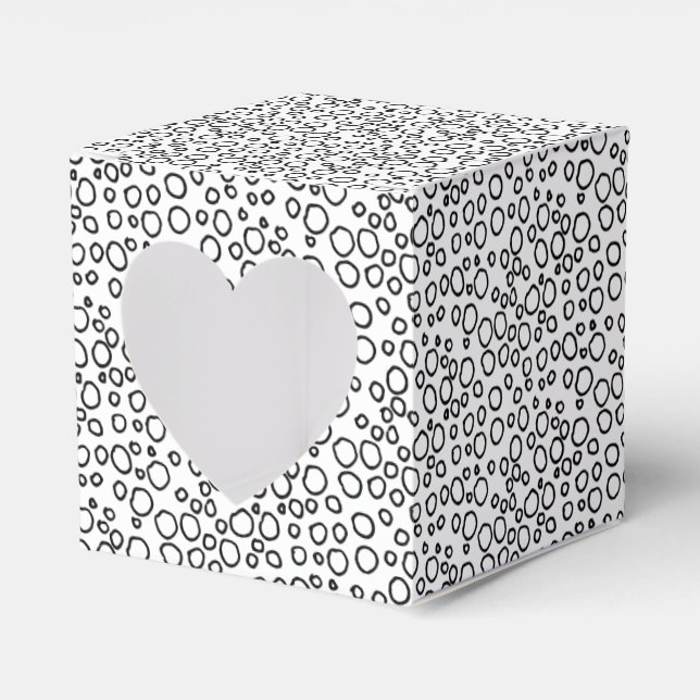 Minimalistcirklar i Julafton Cute Black White Bubb Presentaskar (Framsidan Sidan)