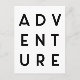 Minimalistcitat för äventyr vykort