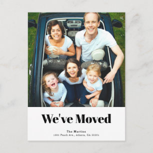 Minimalisten kvadrerar fotovitflytta meddelande vykort